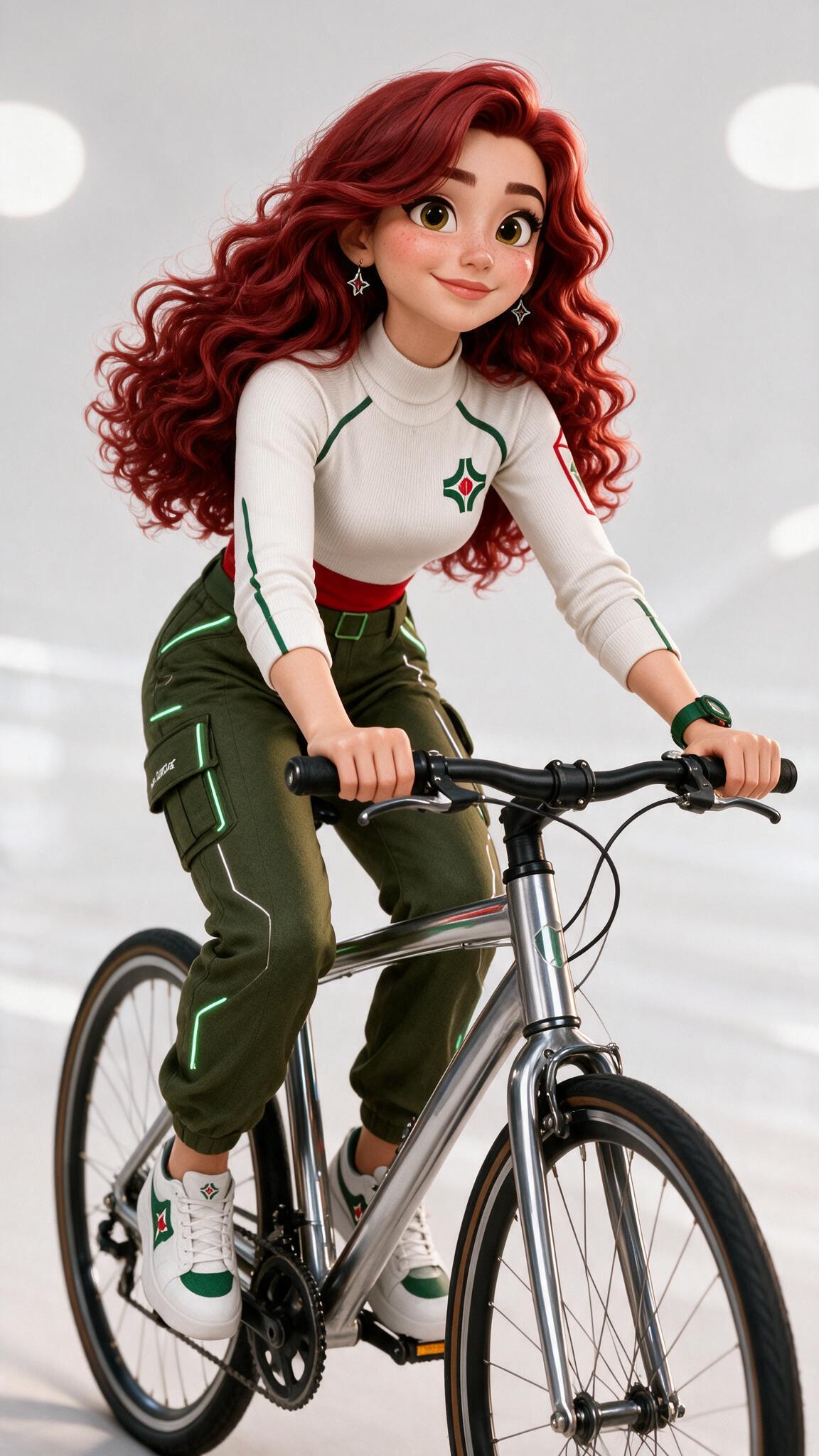 Bê de bicicleta em uma ilustração sobre esporte e lazer